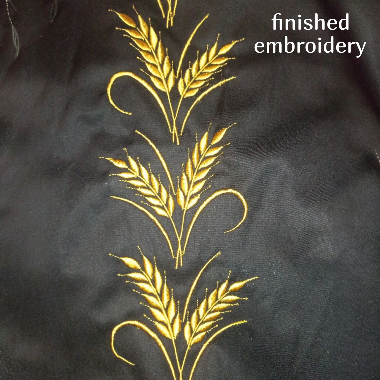 Men's branded shirt with embroidery. Golden Ears of Wheat.